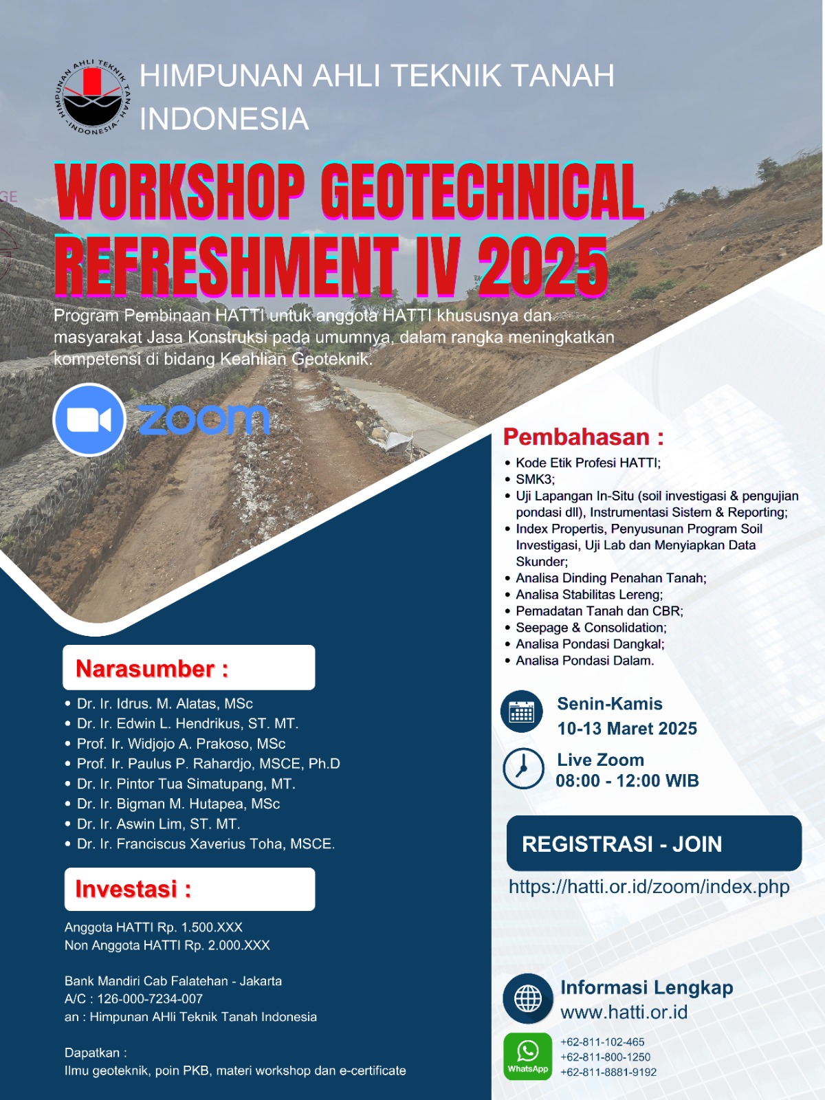 WORKSHOP GEOTECHNICAL REFRESHMENT IV 2025